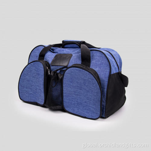 Blue canvas large capacity gym bag